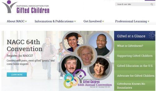national association for gifted children website homepage
